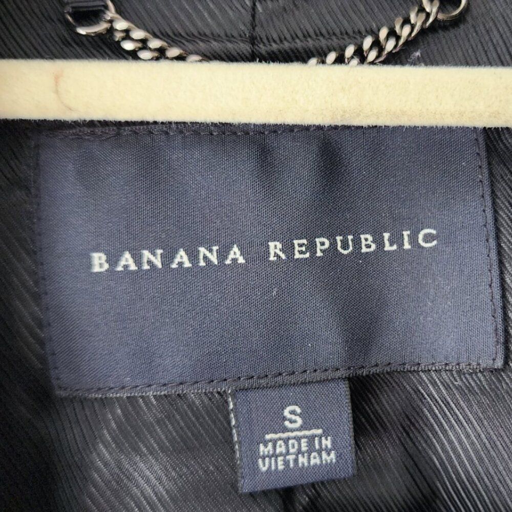 Banana Republic Navy Double-Breasted Trench Coat - Picture 8 of 9